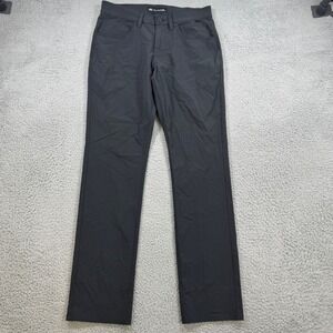 TravisMathew Mens Open to Close Golf Pants Black 30x31 Slim Straight Stretch